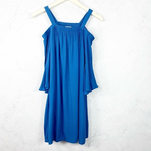 [Gianni Bini] Blue Cold Shoulder Dress - Picture 3 of 3